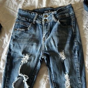 distressed jeans